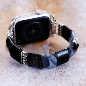 Bohemian Noir Stretch Apple Watch Strap