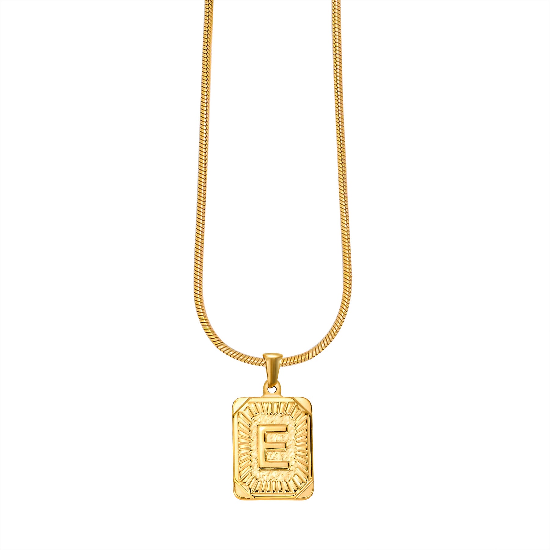 Golden Glow Initial Charm Necklace