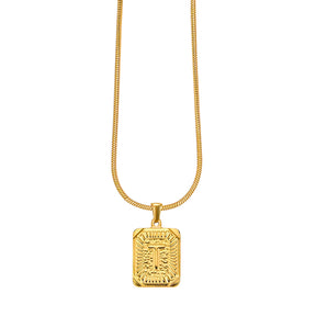 Golden Glow Initial Charm Necklace