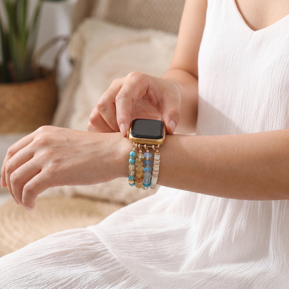 Seaside Glow Stretch Apple Watch Strap