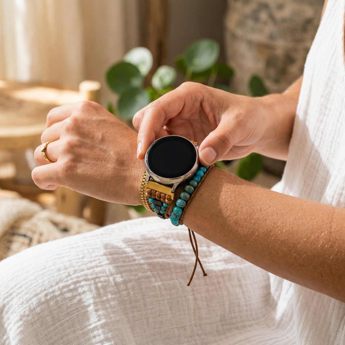 Turquoise Calming Energy Samsung Galaxy Watch Strap