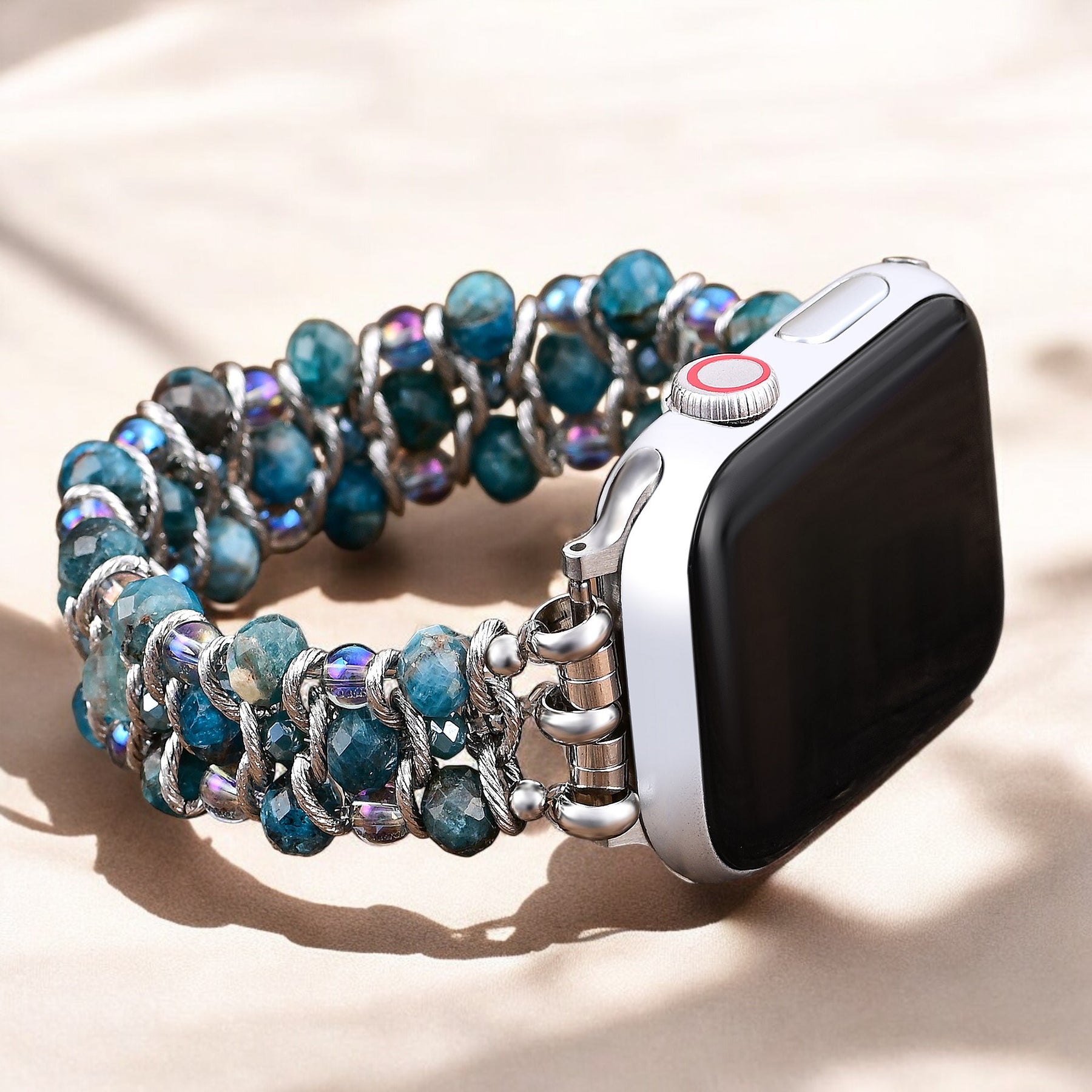 Apatite Azure Braided Apple Watch Strap