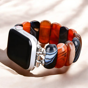 Bohemian Onyx Elegance Stretch Apple Watch Strap