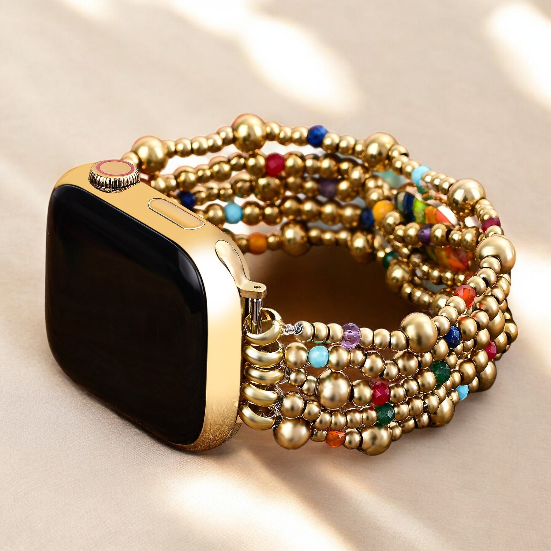 Golden Essence Heart Stretch Apple Watch Strap