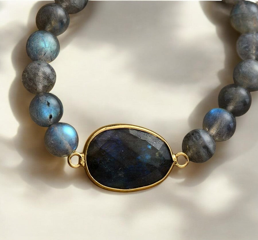 Blue Labradorite Gemstone Bracelet