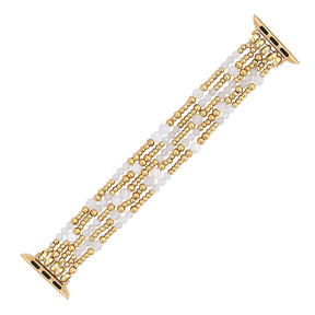 Golden Halo Moonstone Stretch Apple Watch Strap