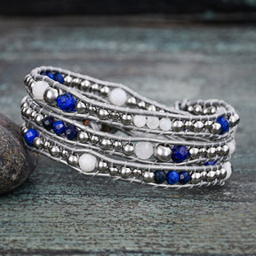 Celestial Lapis Protection Wrap Bracelet