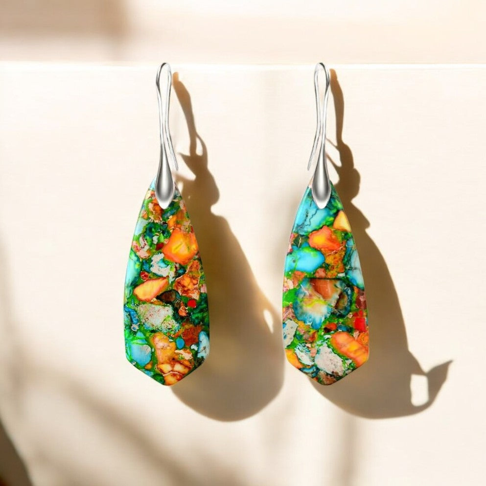 Coral Jasper Earrings