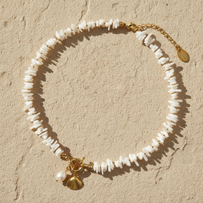 Coastal Shell Pearl Necklace