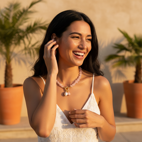 Rose Quartz Charm Necklace