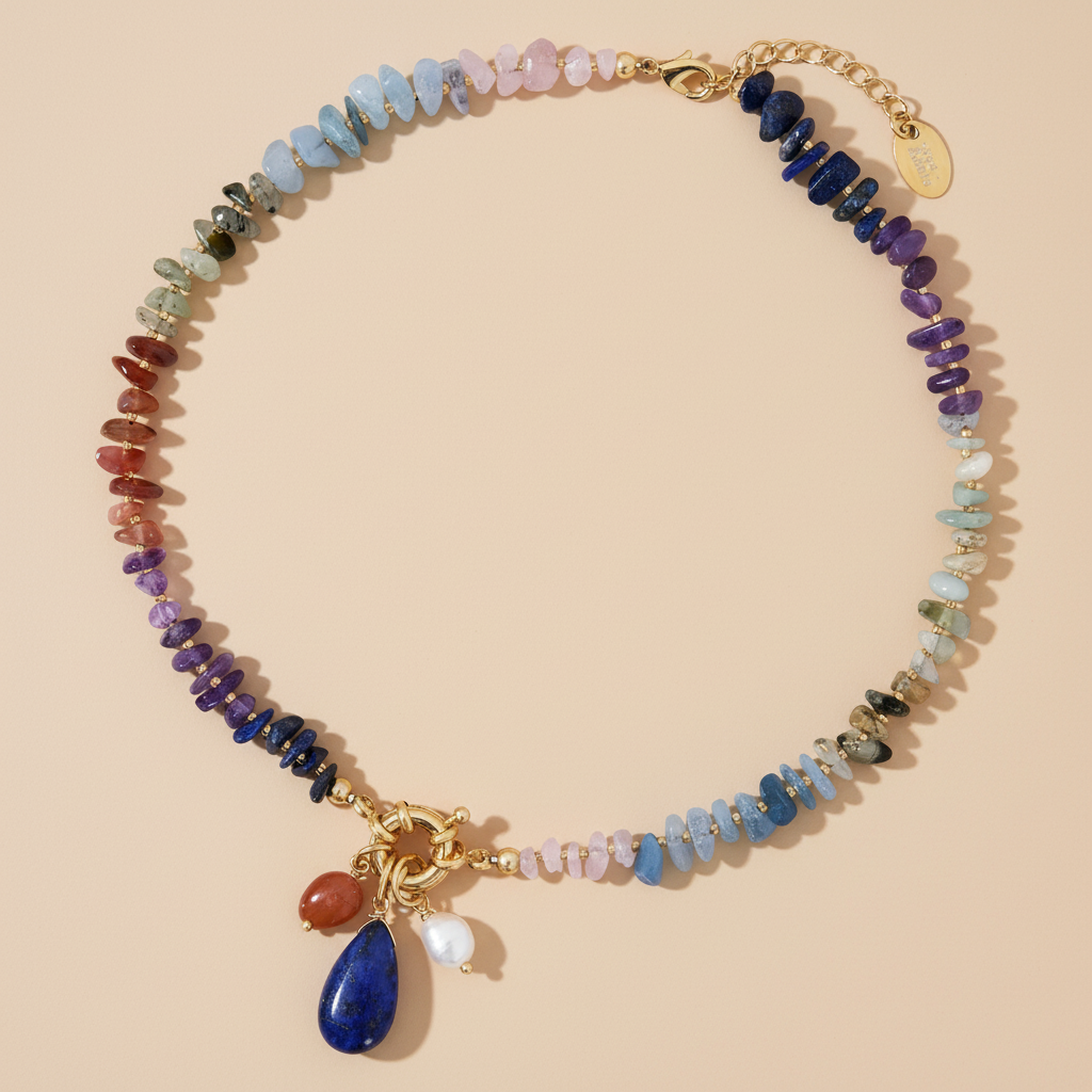 Celestial Lapis Gemstone Necklace