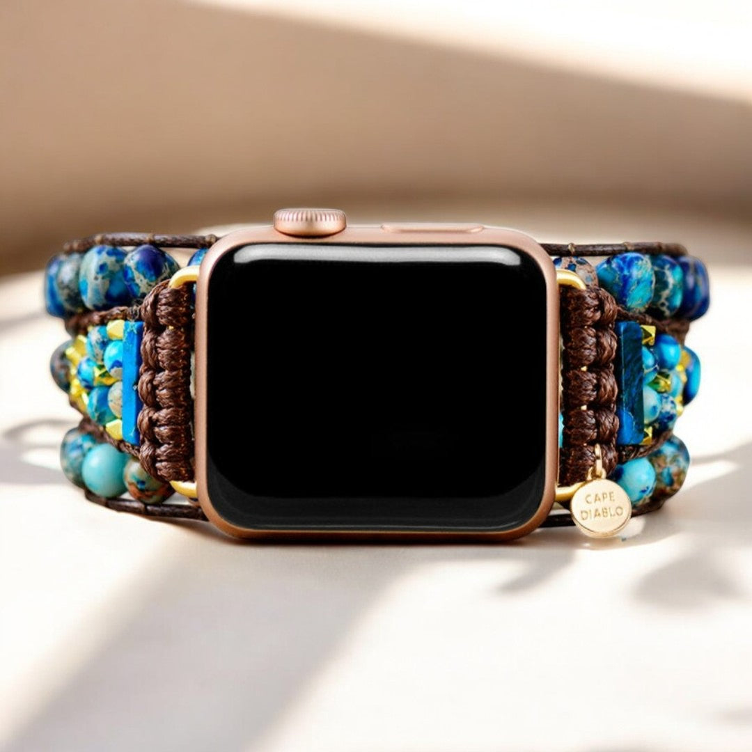 Graceful Blue Jasper Apple Watch Strap