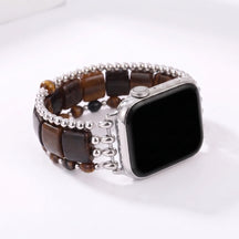 Violet Hour Amethyst Stretch Apple Watch Strap Silver