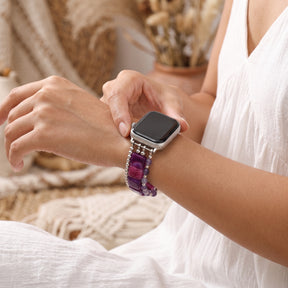 Wild Grace Agate Stretch Apple Watch Strap