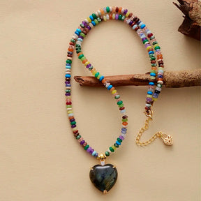 Beaded Heartstrings Necklace