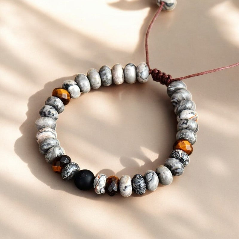 Men's Jasper & Tiger Eye Bracelet