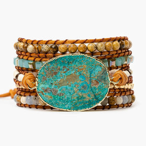 Blue Earth Jasper Stone Bracelet - Cape Diablo