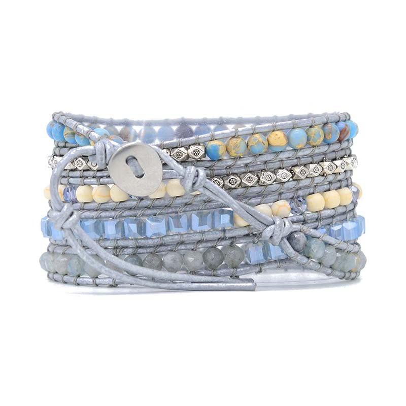 Healing Topaz Queen Silver Wrap Bracelet - Cape Diablo