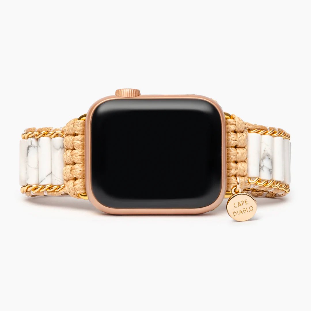 Heavenly Howlite Apple Watch Strap - Cape Diablo