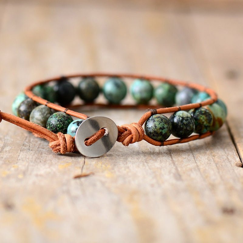 Men's Boho African Turquoise Bracelet - Cape Diablo