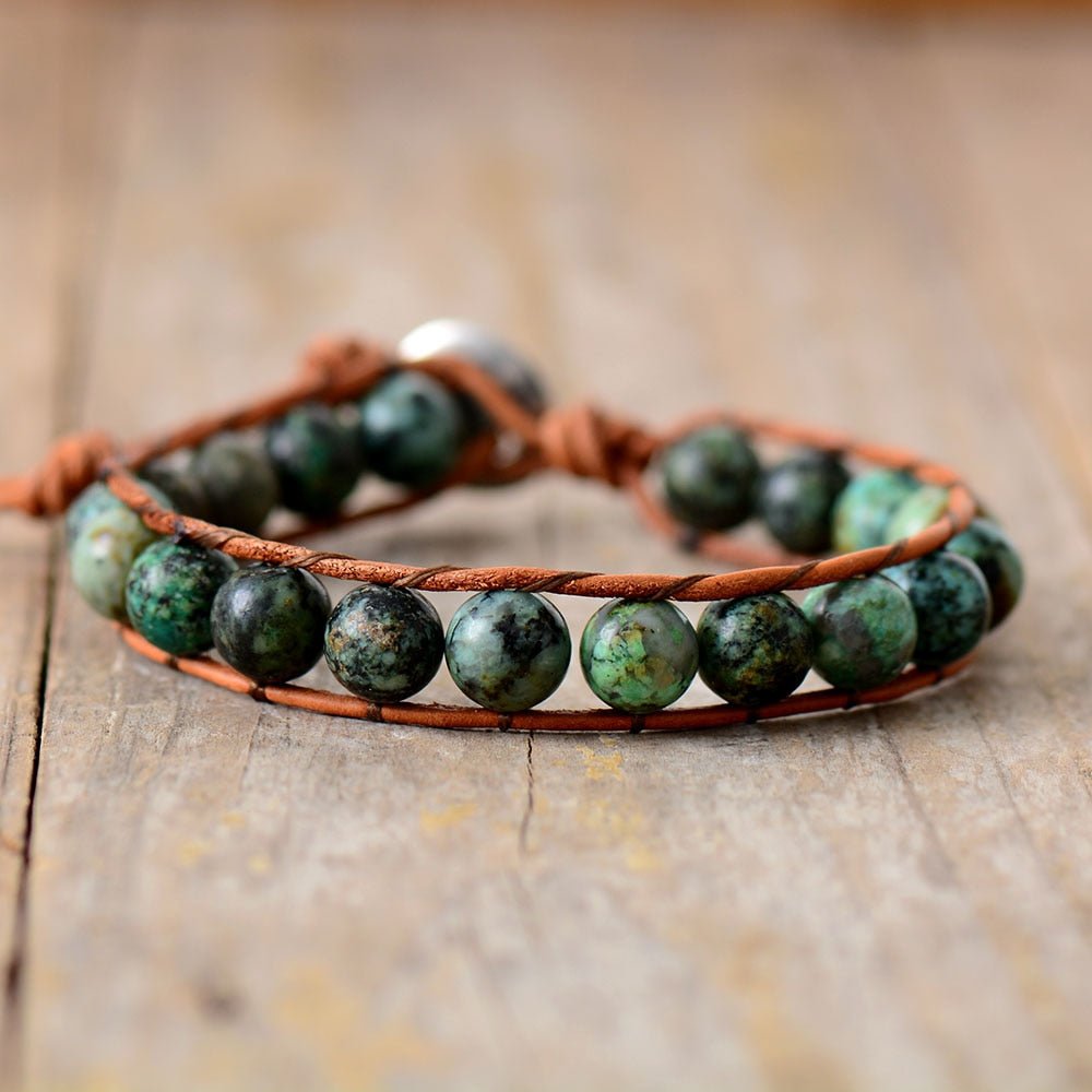 Men's Boho African Turquoise Bracelet - Cape Diablo