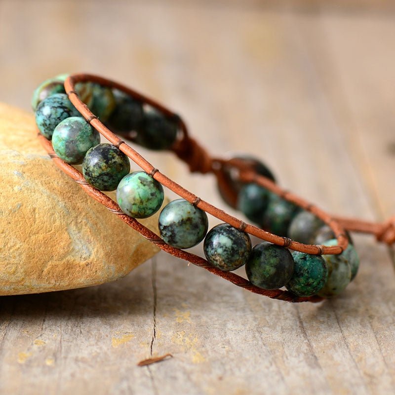 Men's Boho African Turquoise Bracelet - Cape Diablo