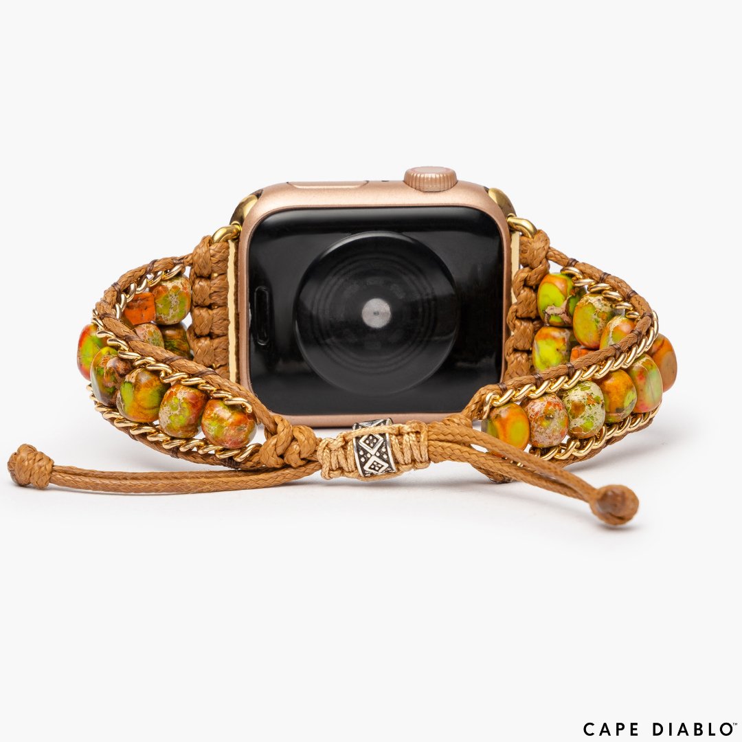 Tropical Jasper Apple Watch Strap - Cape Diablo