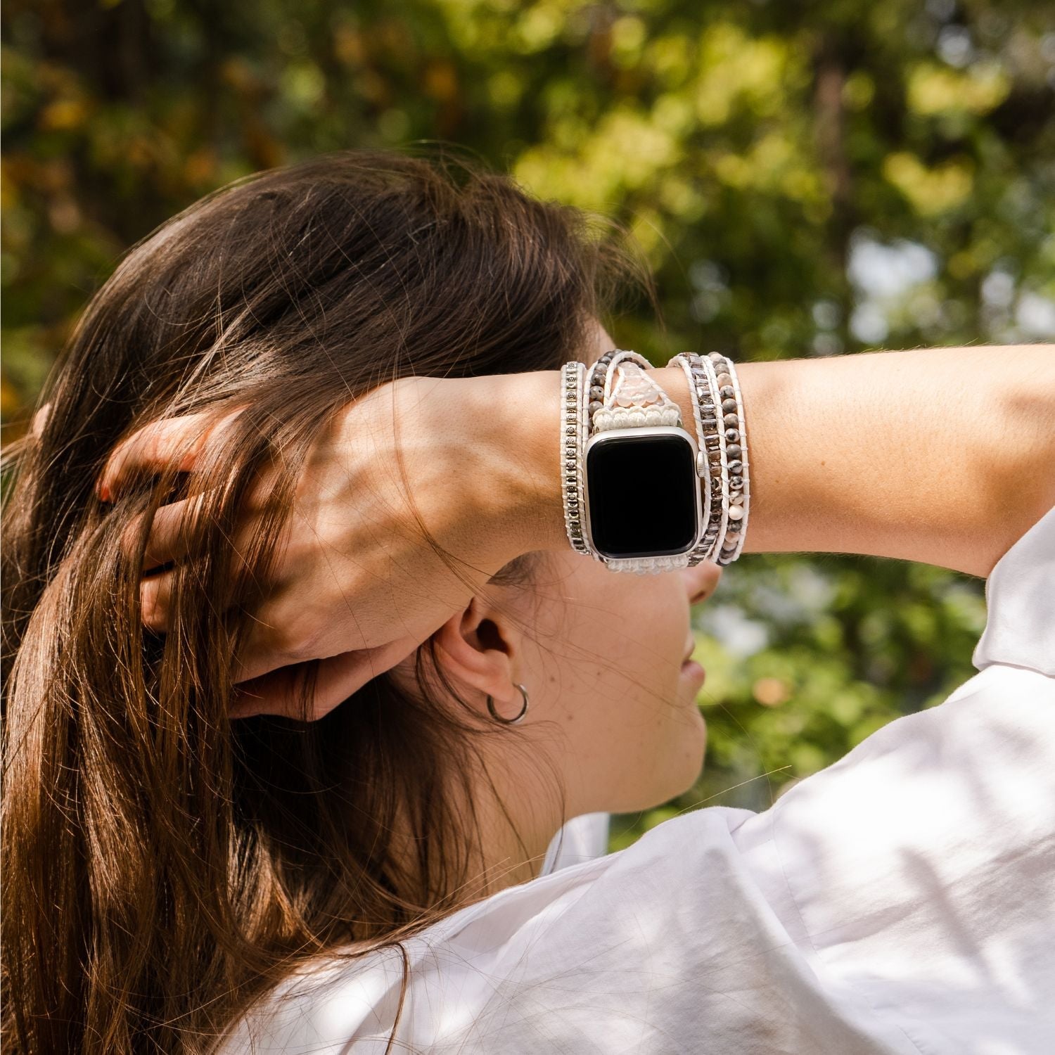 White Labradorite Apple Watch Strap - Cape Diablo